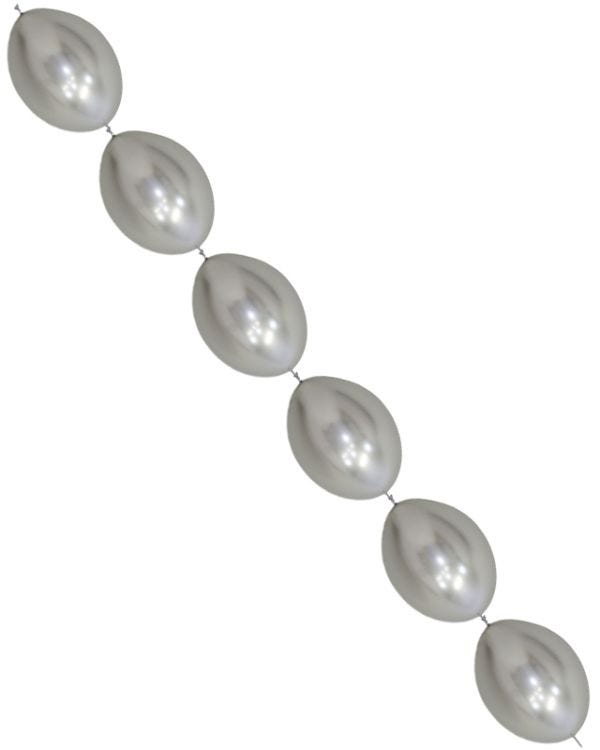 Link-O-Loon Latex Balloons 6&quot; Metallic Graphite  (100pk)