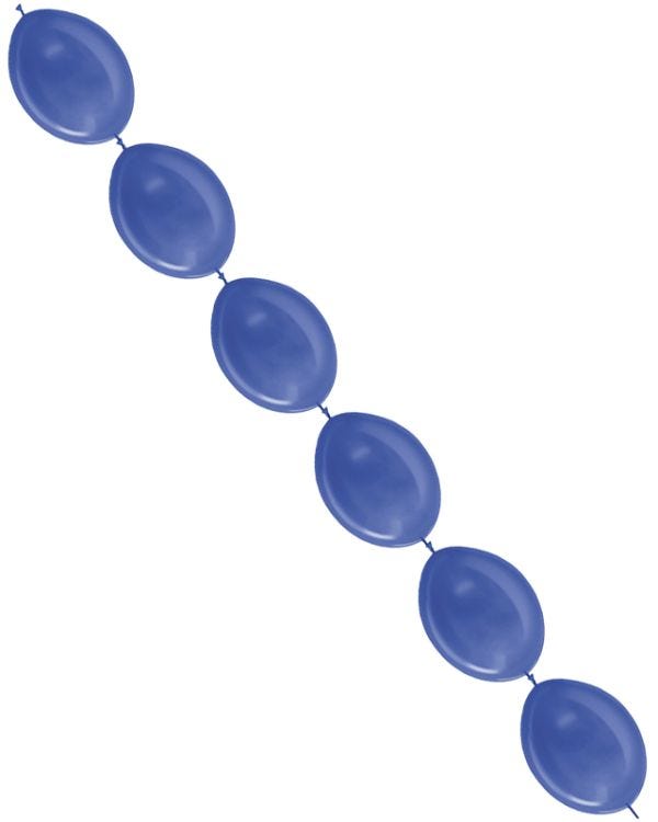 Link-O-Loon Latex Balloons 6&quot; Metallic Blue (100pk)