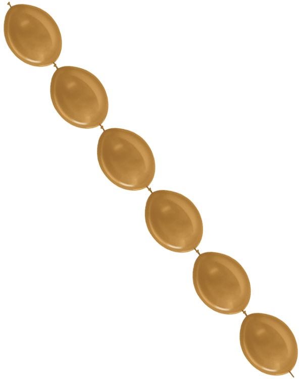 Link-O-Loon Latex Balloons 6&quot; Metallic Gold (100pk)