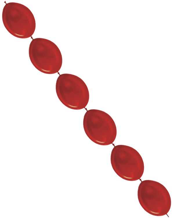 Link-O-Loon Latex Balloons 6&quot; Metallic Red (100pk)