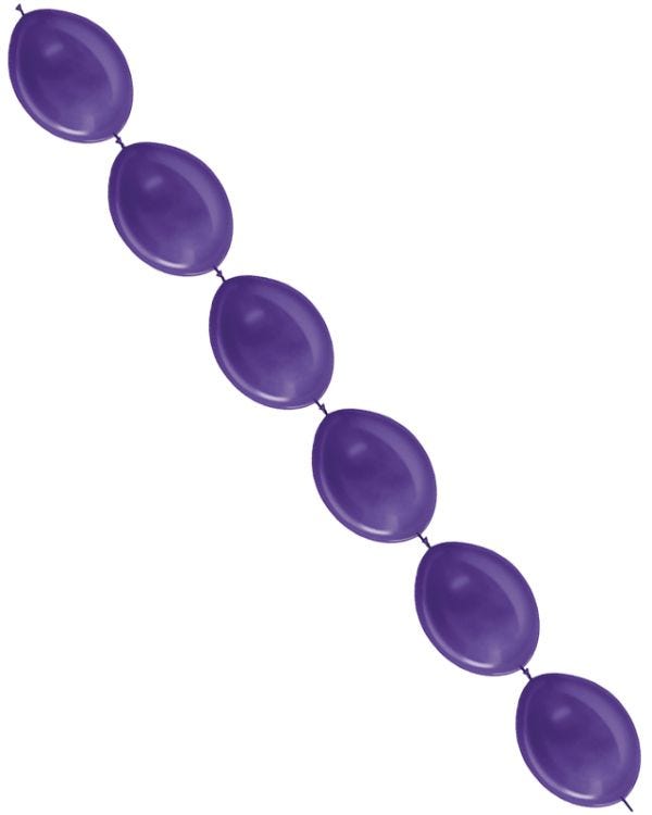 Link-O-Loon Latex Balloons 6&quot; Metallic Violet (100pk)