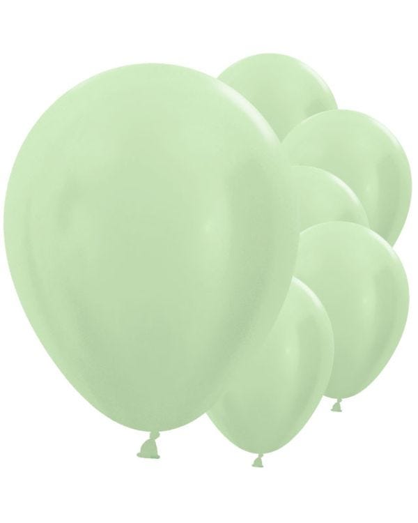 Satin Green Balloons - 12&quot; Latex (25pk)