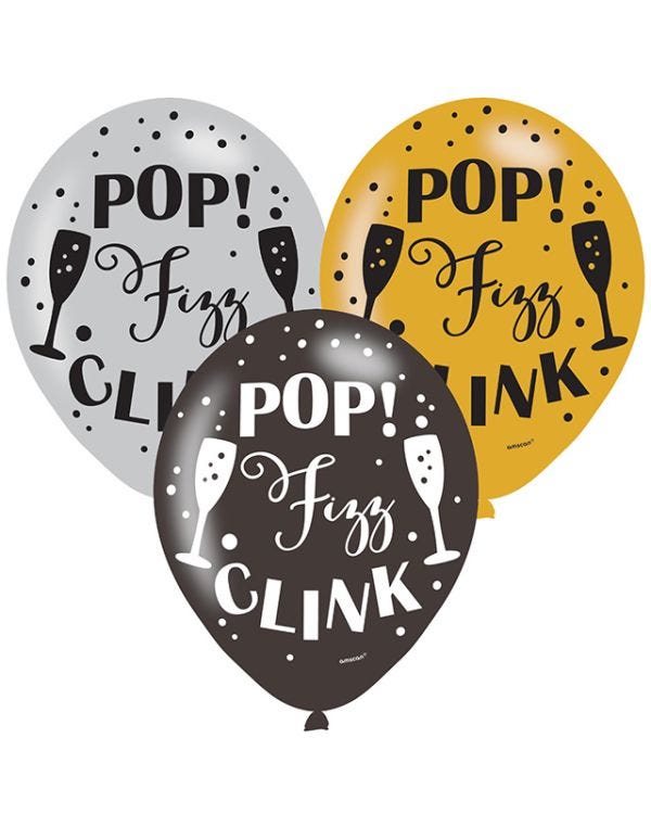 Pop Fizz Clink Latex Balloons - 11&quot; (25pk)