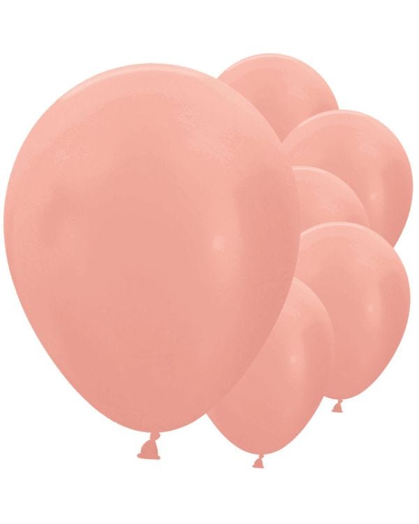 Metallic Rose Gold - 18&quot; Latex Balloons (25pk)