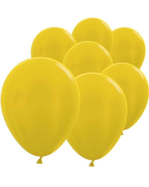 Metallic Yellow - 5&quot; Latex Balloons (100pk)