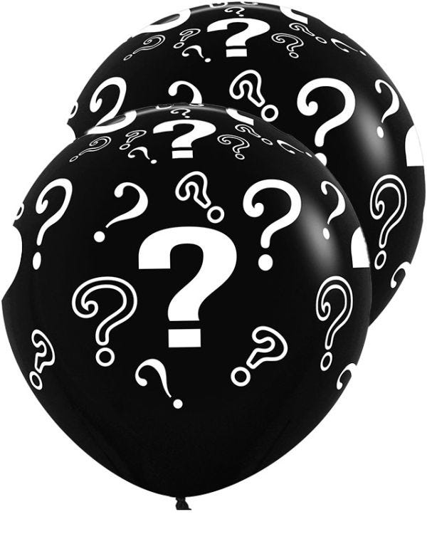 Question Marks ? 36&quot; Latex Balloons (2pk)