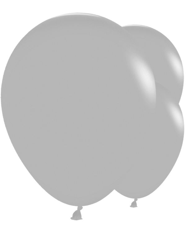 Fashion Grey 24&quot; Latex Balloons (3pk)