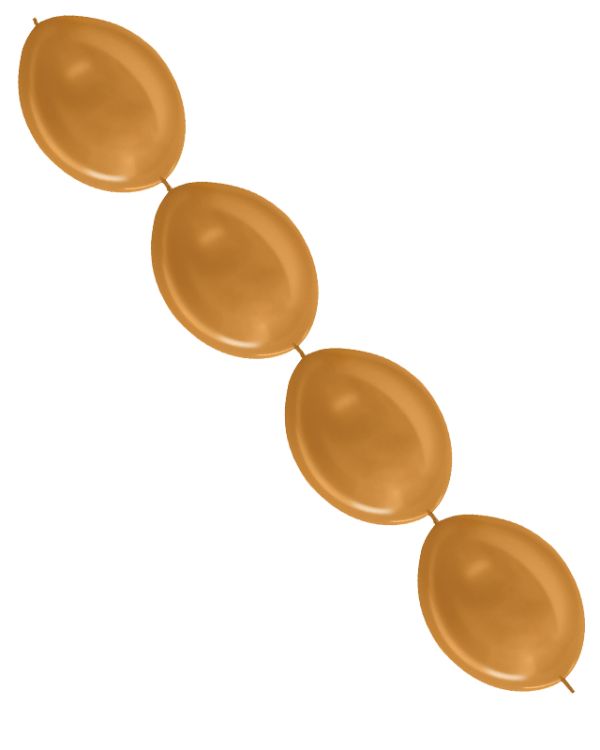 Metallic Gold Link-O-Loon 12&quot; Latex Balloons (50pk)