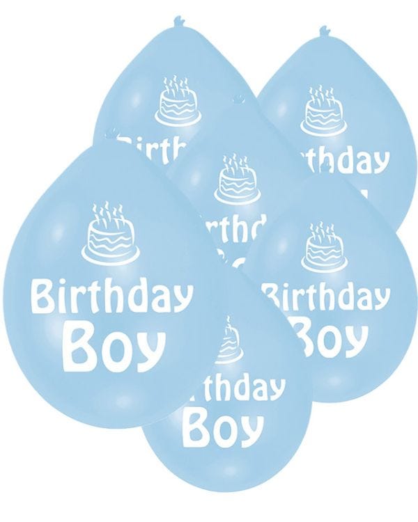 Blue Birthday Boy - 9&quot; Latex Balloons (10pk)