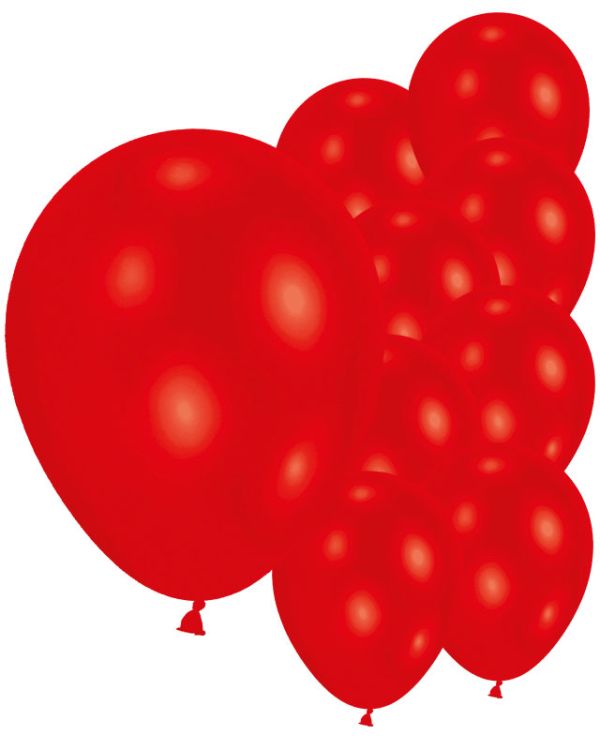 Metallic Red - 9&quot; Latex Balloons (10pk)