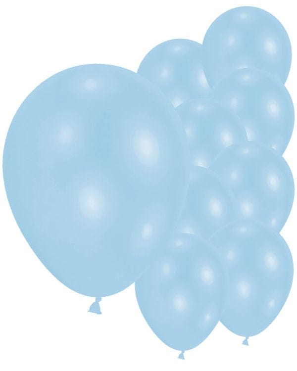 Pearl Powder Blue - 9&quot; Latex Balloons (10pk)