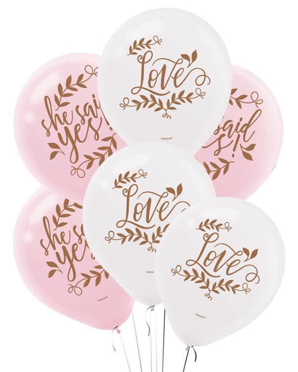 Love &amp; Leaves Balloons - 11&quot; Latex (6pk)