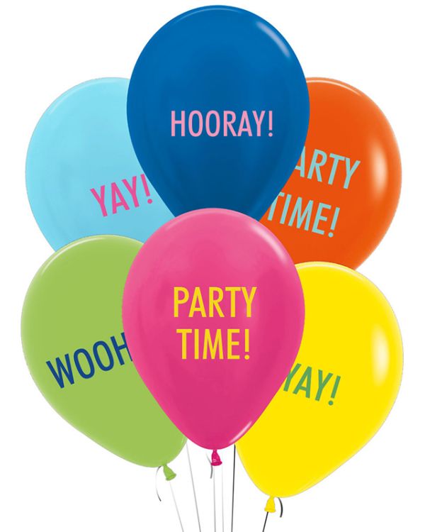 Hooray Party - 11&quot; Latex Balloons (6pk)
