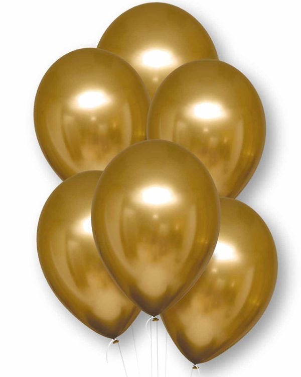 Gold Satin Luxe - 11&quot; Latex Balloons (6pk)