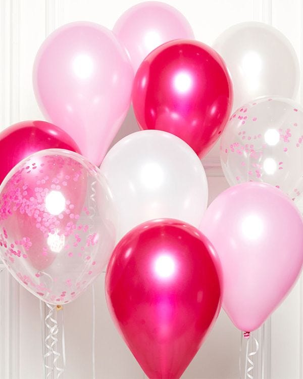 Pink Assorted 11&quot; Latex Balloon Kit (11pcs)