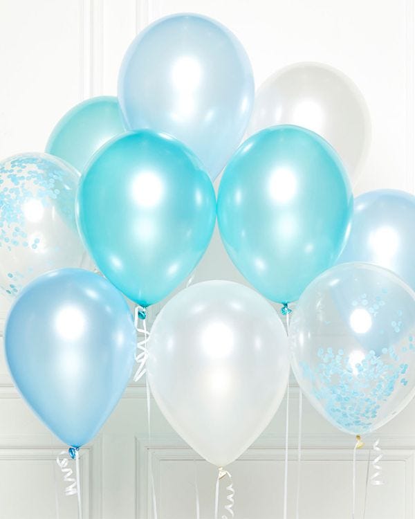 Blue Assorted 11&quot; Latex Balloon Kit (11pcs)