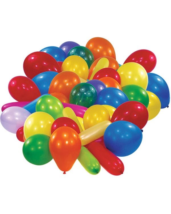 Multicolour Value Pack Assorted Latex Balloons (50pk)