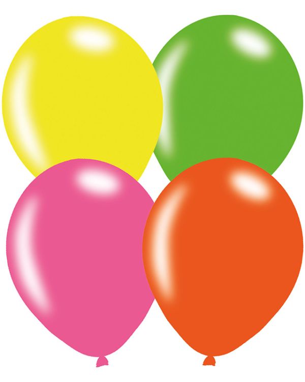Neon Assorted - 9&quot; Latex Balloons (10pk)