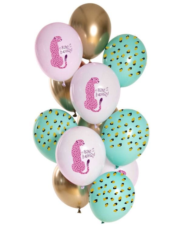 Birthday Panther Balloons - 12&quot; Latex (12pk)