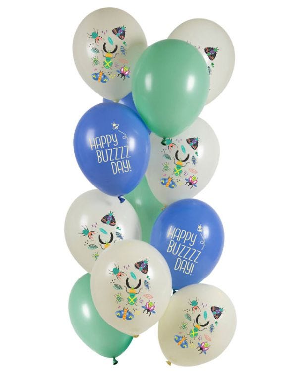 Birthday Bugs Balloons - 12&quot; Latex (12pk)