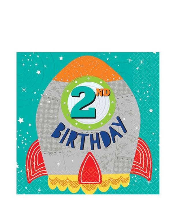 Blast Off 2nd Paper Napkins 33cm (16pk)