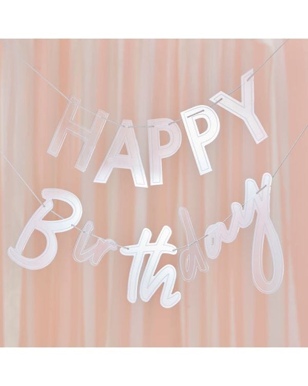 Acrylic Happy Bday Banner - 3m