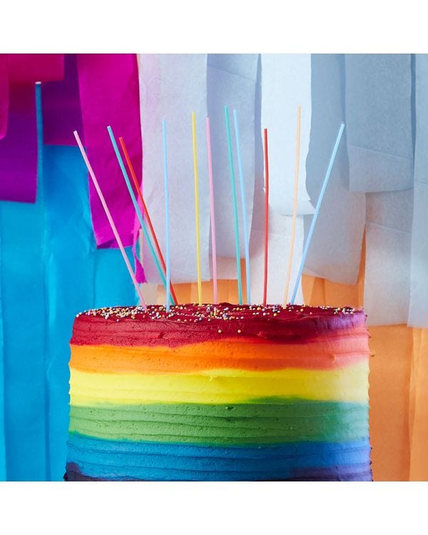 Multi Coloured Tall Candles - 17cm (12pk)