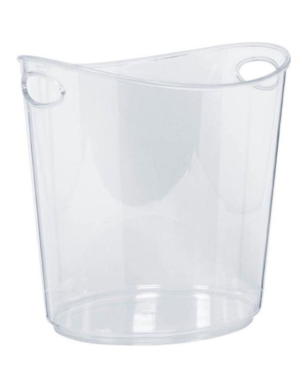 Clear Plastic Ice Bucket -  22cm x 24cm x 19cm