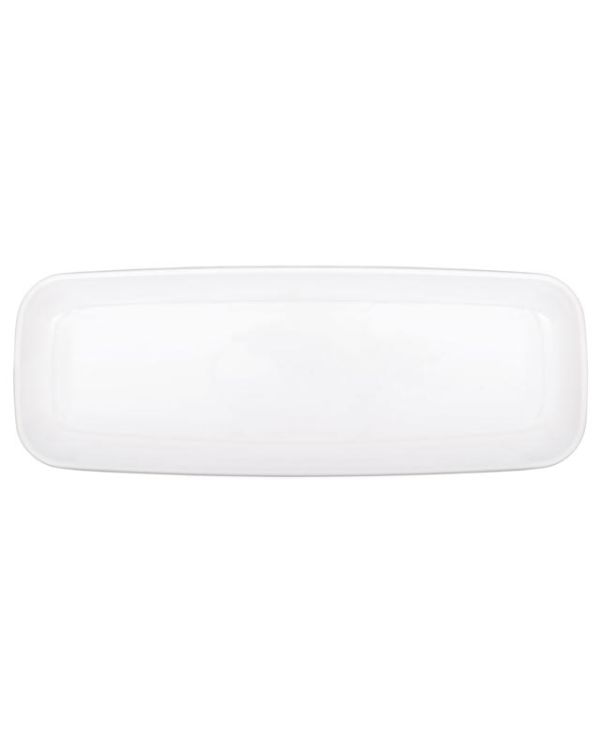 White Plastic Serving Platter - 16.5cm x 44.4cm