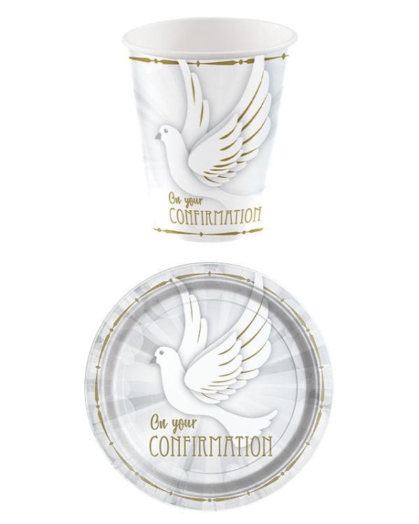 Confirmation Dove - Super Value Party Pack for 8