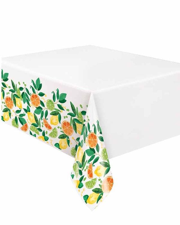 Citrus Fruit Plastic Table Cover - 1.3m x 2.1m
