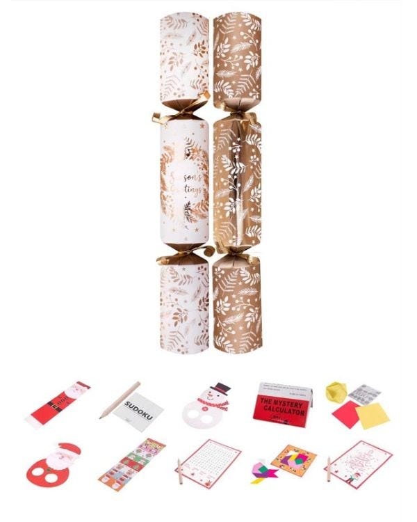 Gold Wreath Family Crackers - 12&quot; (10pk)