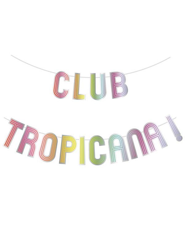 Club Tropicana Paper Letter Banners - 2m