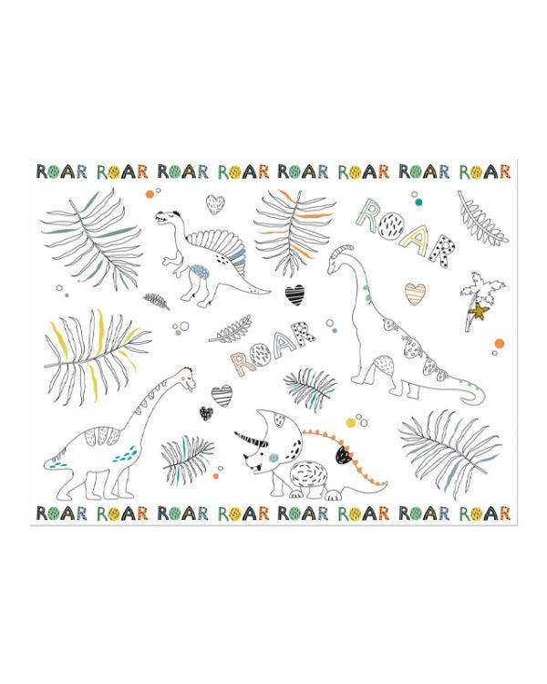 Dino Roars Colour-In Placemats (6pk)