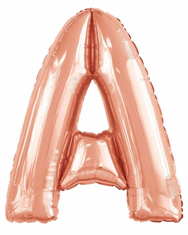 A Rose Gold Letter Balloon - 34&quot; Foil
