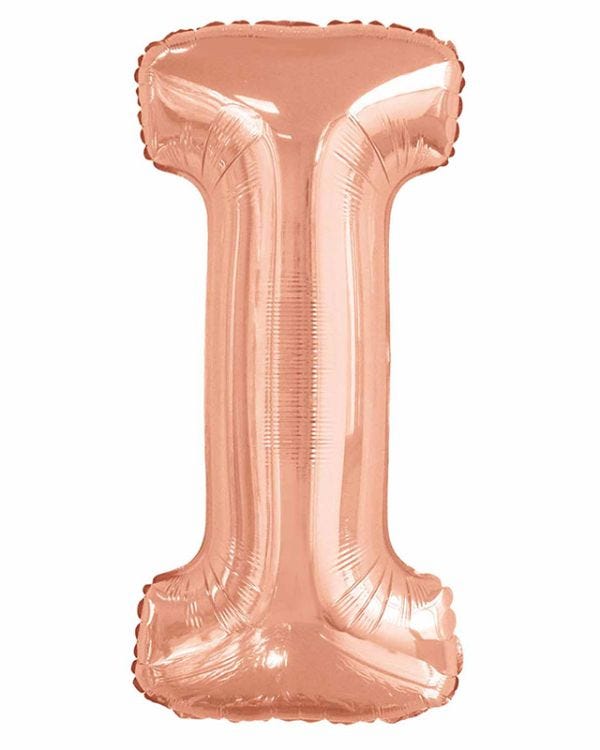 I Rose Gold Letter Balloon - 34&quot; Foil