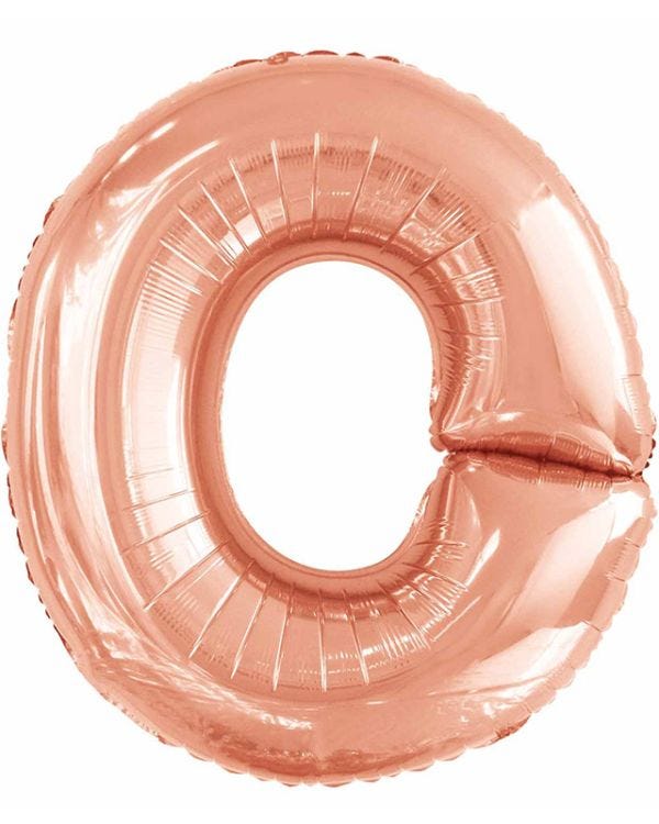 O Rose Gold Letter Balloon - 34&quot; Foil