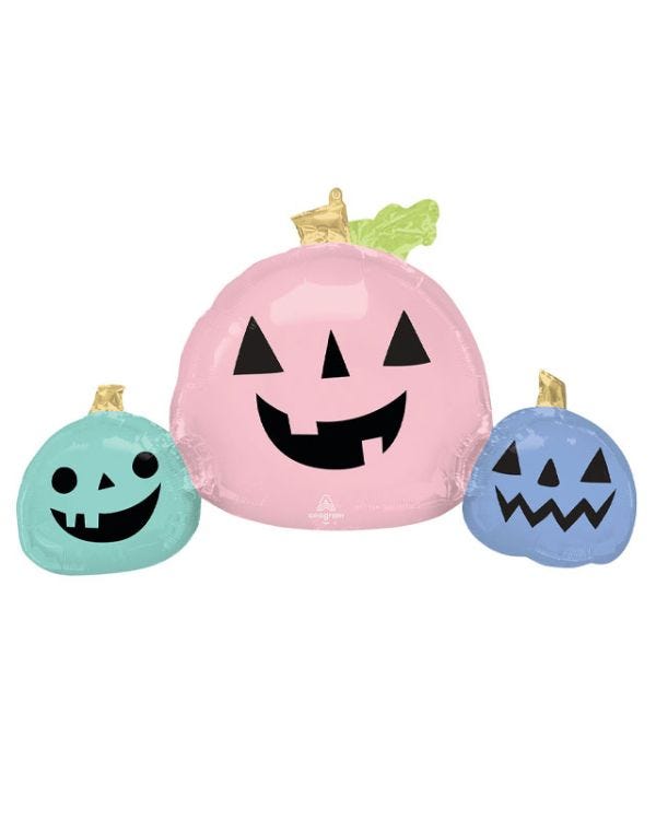 Pastel Pumpkin Trio SuperShape Balloon - 35&quot; Foil