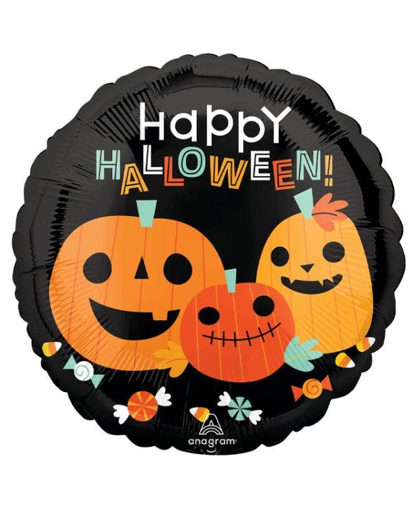 Happy Halloween Pumpkins Balloon - 18&quot; Foil