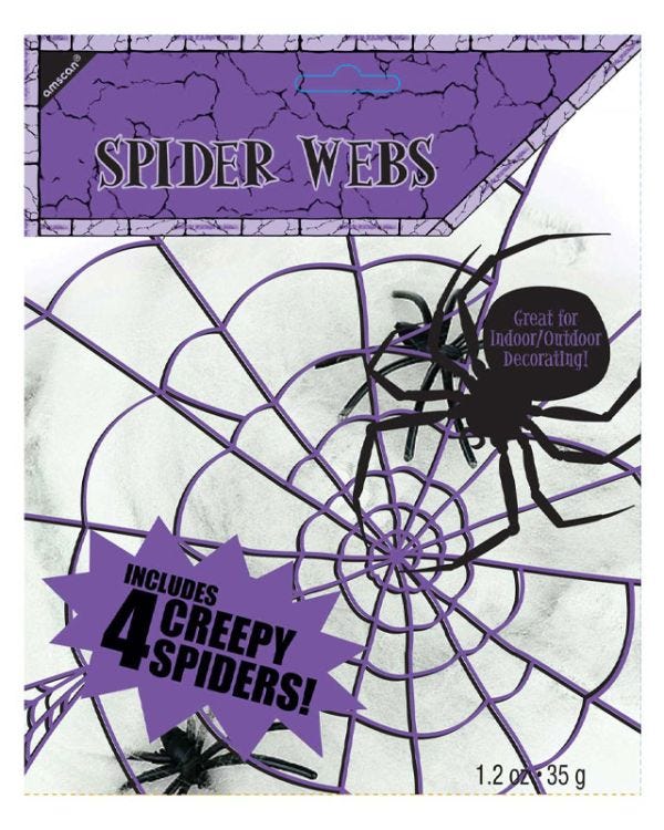 Spider Web with 4 Spiders - 35g