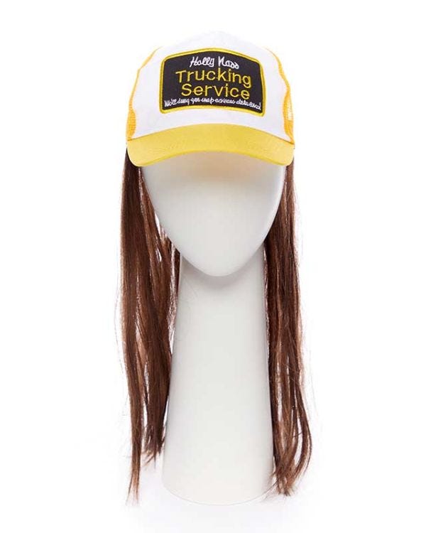Trucker Hat with Hair