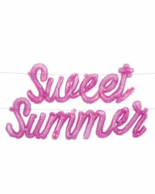 Pastel Ice Cream &quot;Sweet Summer&quot; Plastic Jelly Balloon Banner Kit - 2.74m