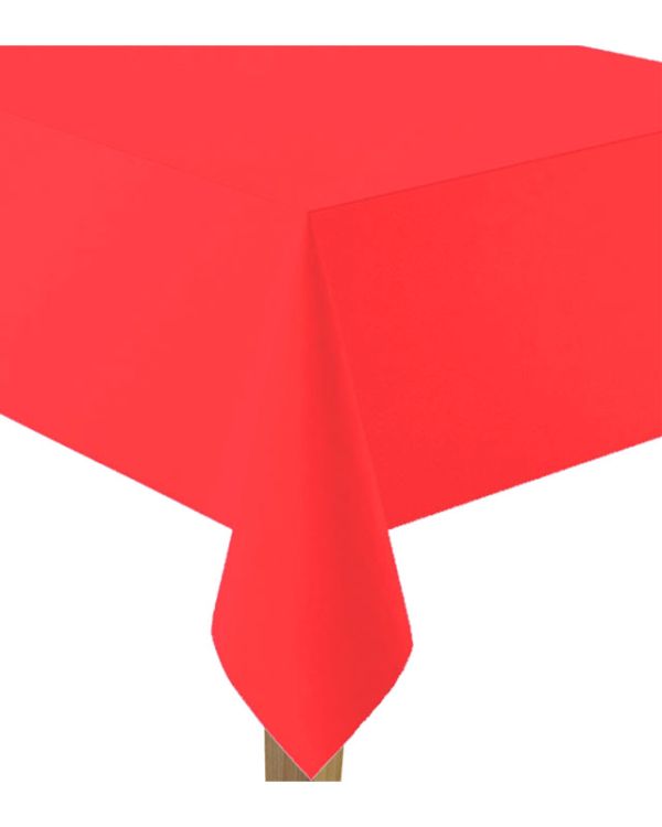 Red Paper Table Cover - 2.8m x 1.4m