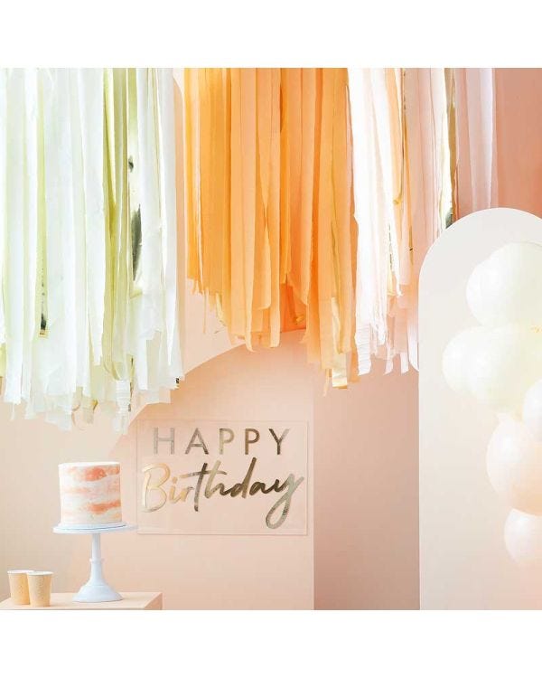 Peach &amp; Gold Streamer Ceiling Kit