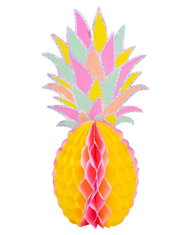 Pineapple Paper Honeycomb Decoration