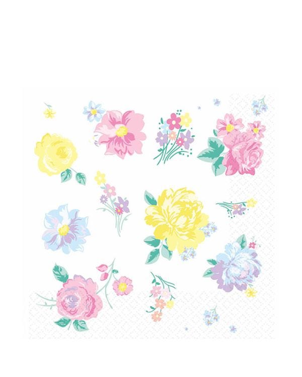 Spring Flowers Paper Napkins 33cm (16pk)