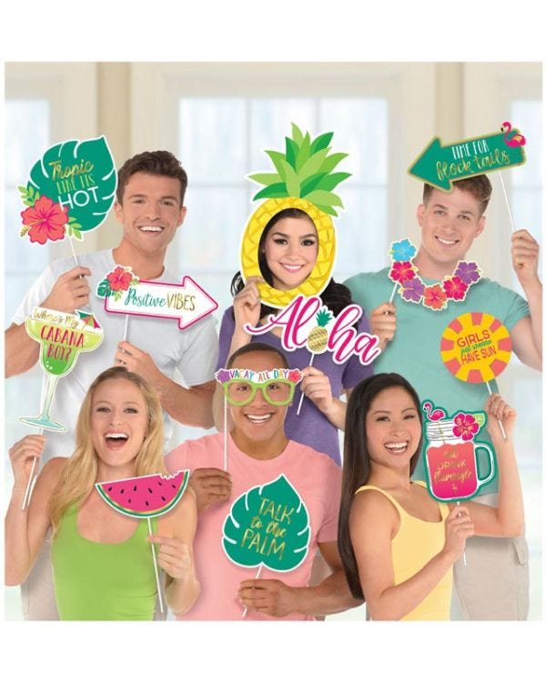Aloha Jumbo Photo Props (12pk)