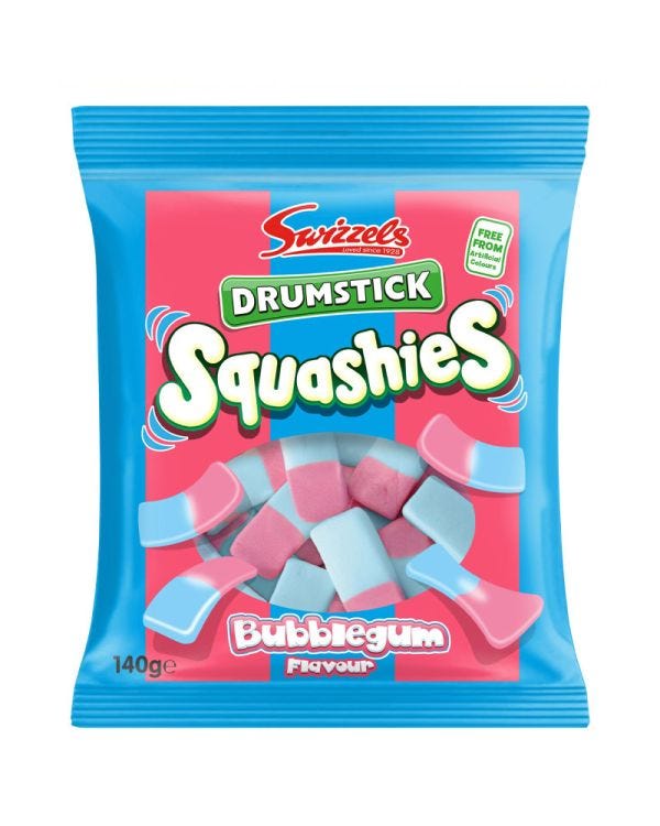 Squashies Drumstick Bubblegum  - 140g