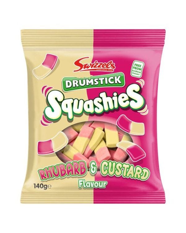 Squashies Drumstick Rhubarb &amp; Custard - 140g