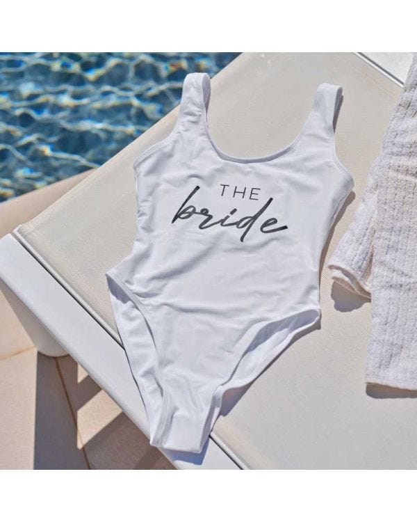 The Bride White Swimsuit - Adult Costume